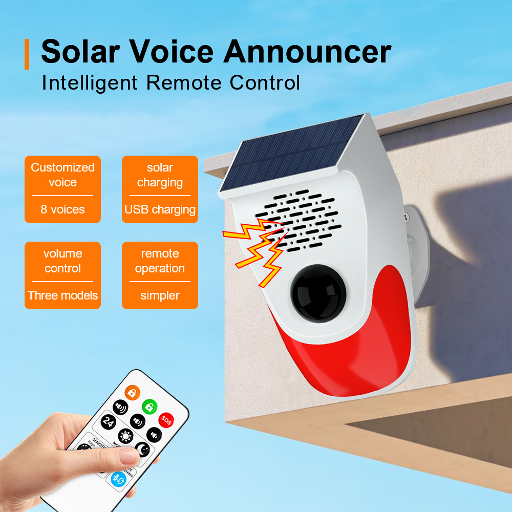 Alarm Siren Outdoor - TAIBOAN Solar Infrared Motion Alarm Sensor