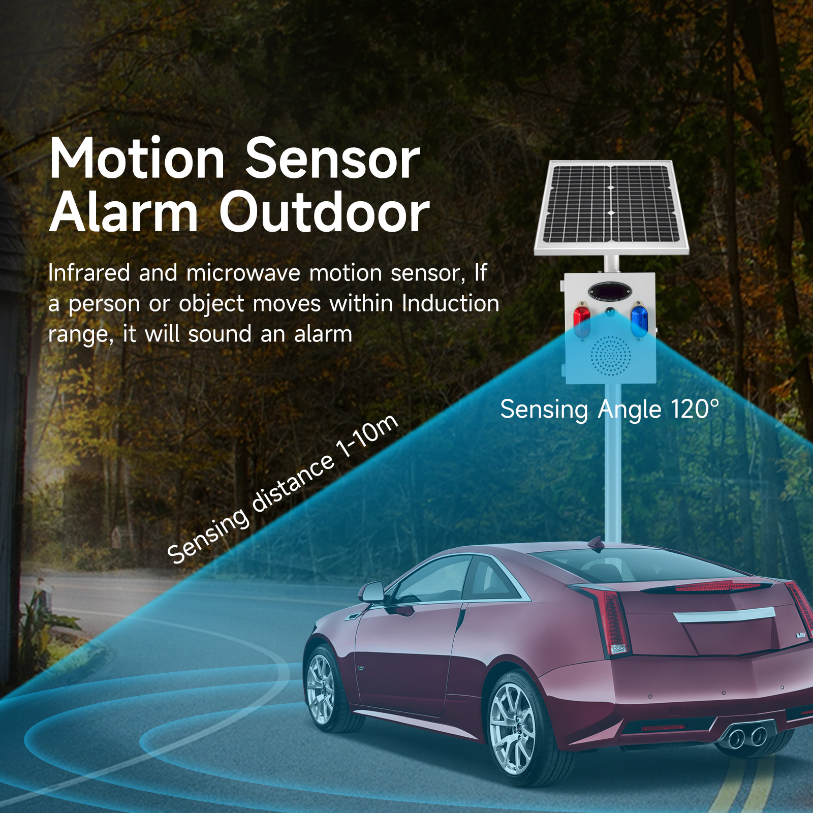 YASONG Outdoor Solar Motion Se - Alarm Siren Outdoor ulasan dan harga