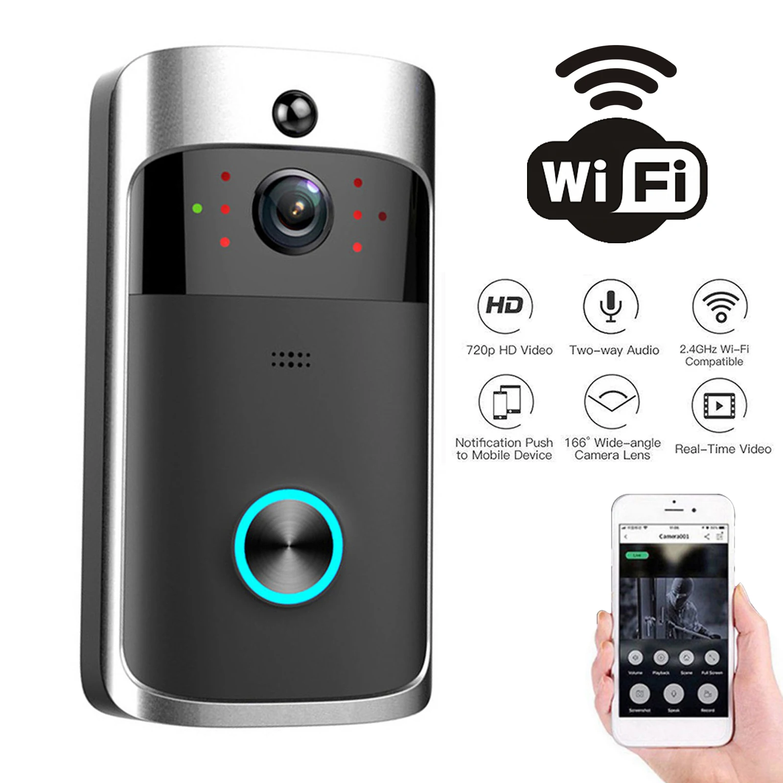 2026 NEW V5 Video Door Bell Wi - Home Security No Wifi Needed ulasan dan harga