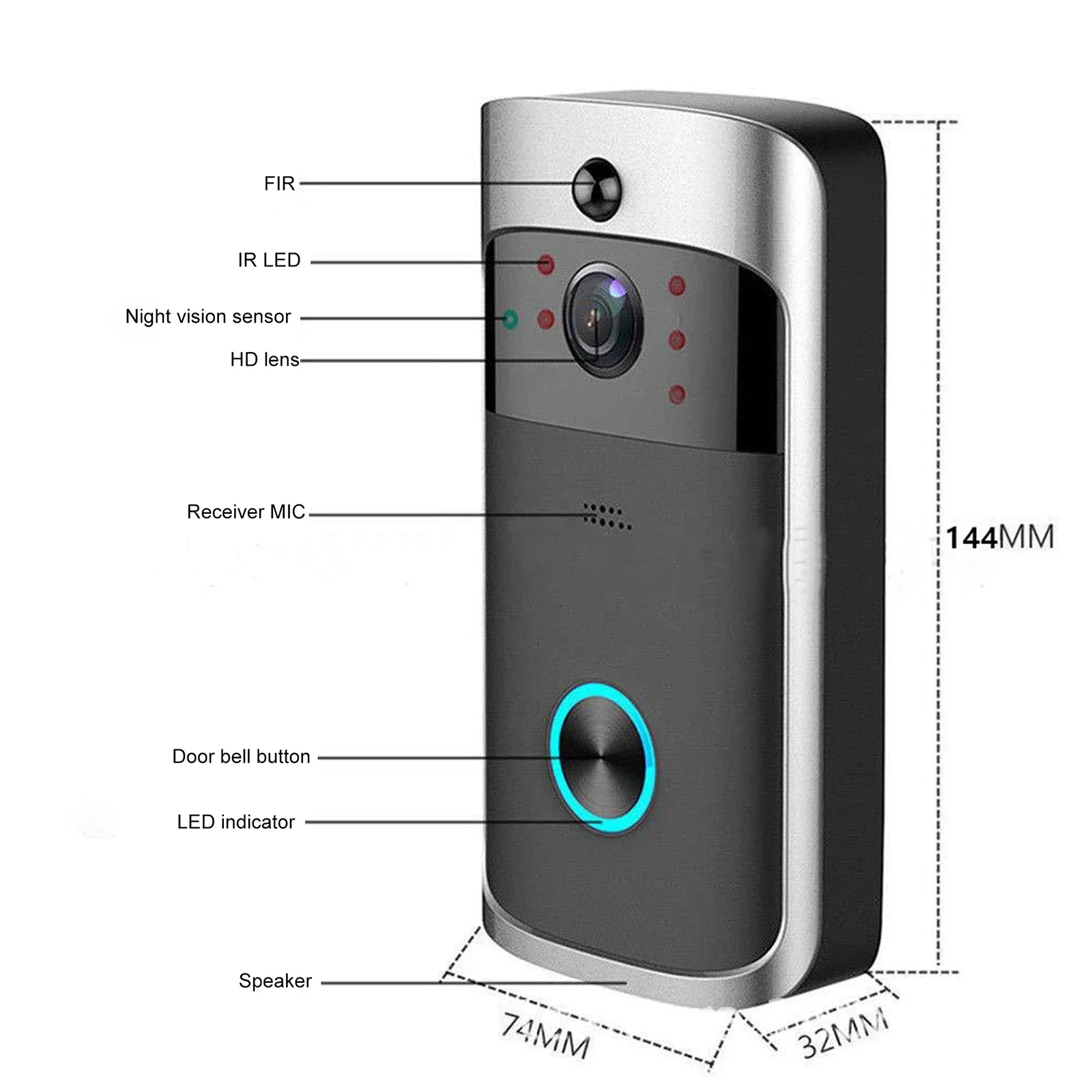 2026 NEW V5 Video Door Bell Wi - Home Security No Wifi Needed ulasan dan harga