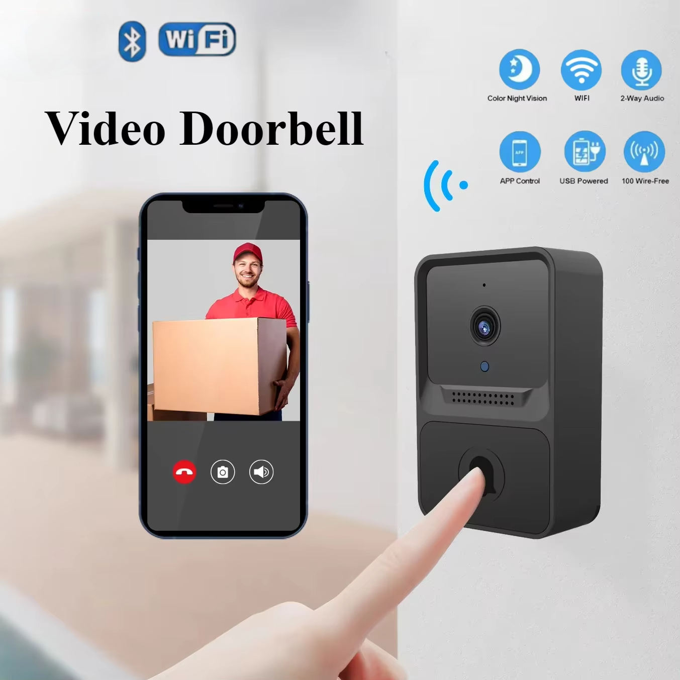 Wireless Doorbell Camera Wifi  - Home Security Ring Camera ulasan dan harga