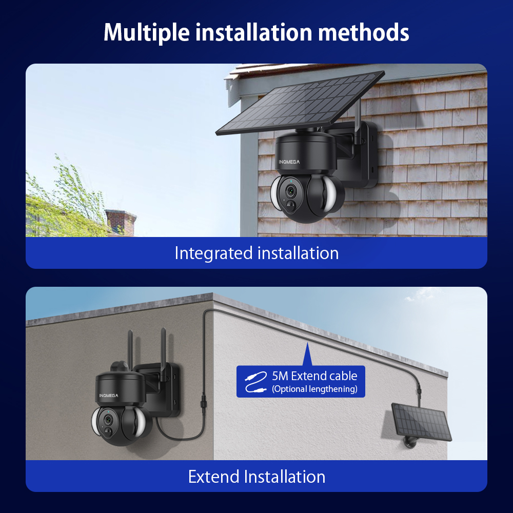 INQMEGA 3MP TUYA Solar Surveil - Home Security Wifi Camera ulasan dan harga