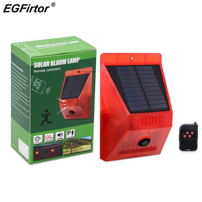 Solar Alarm Lamp Remote Contro - Alarm Siren Outdoor ulasan dan harga