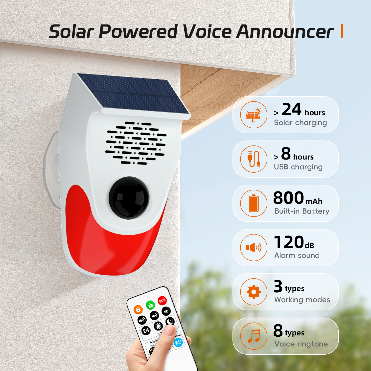 TAIBOAN Solar Infrared Motion  - Alarm Siren Outdoor ulasan dan harga