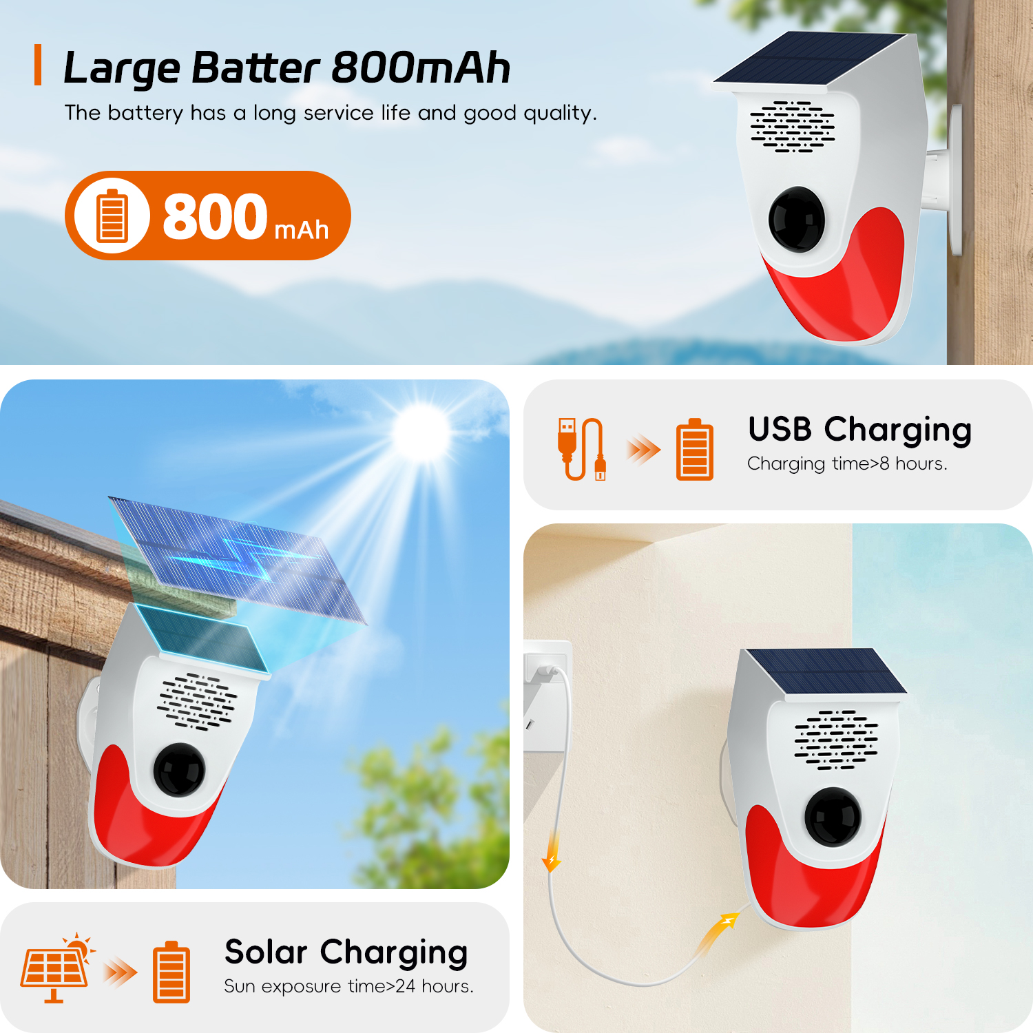 TAIBOAN Solar Infrared Motion  - Alarm Siren Outdoor ulasan dan harga