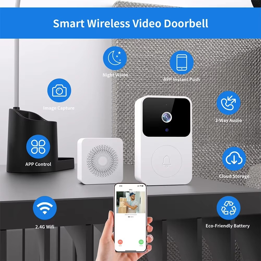 Smart Wireless Doorbell Camera - Home Security Ring Camera ulasan dan harga