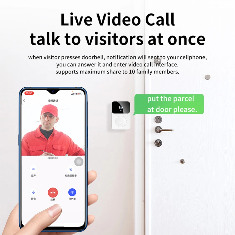 Smart Wireless Doorbell Camera - Home Security Ring Camera ulasan dan harga