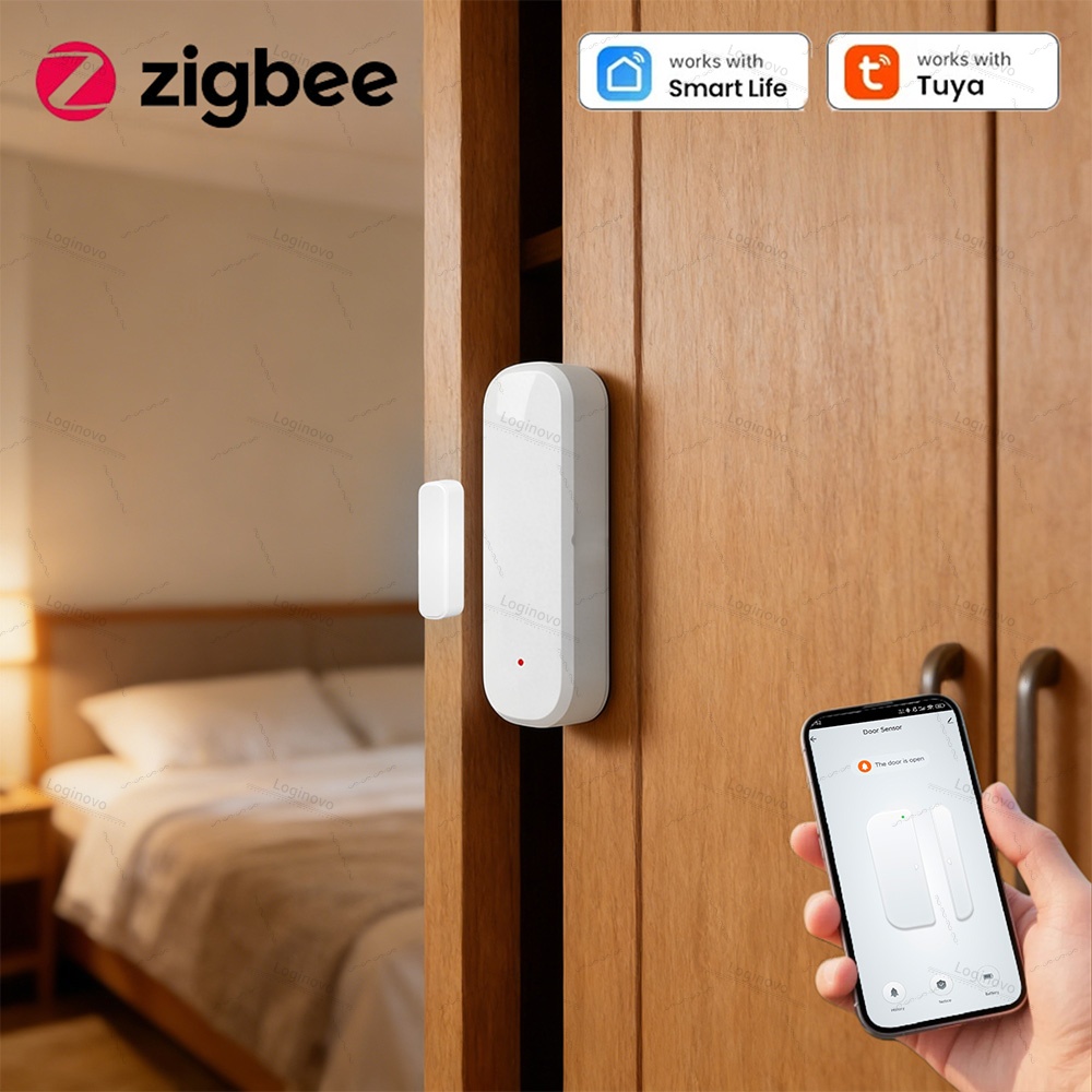 Tuya Zigbee Door Sensor Window - Window Alarm Sensor ulasan dan harga