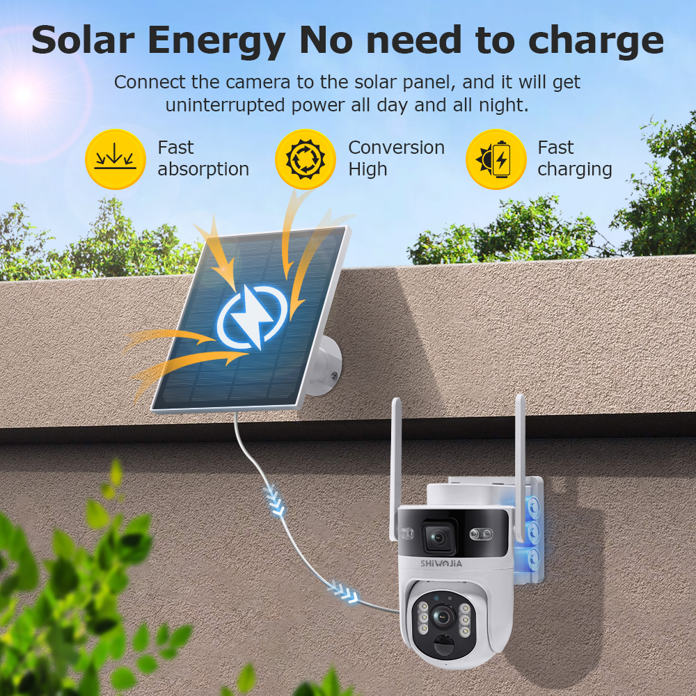 SHIWOJIA 4G LTE Solar Security - Home Security Wifi Camera ulasan dan harga