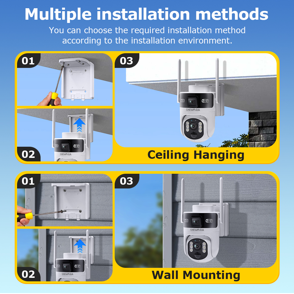 SHIWOJIA 4G LTE Solar Security - Home Security Wifi Camera ulasan dan harga