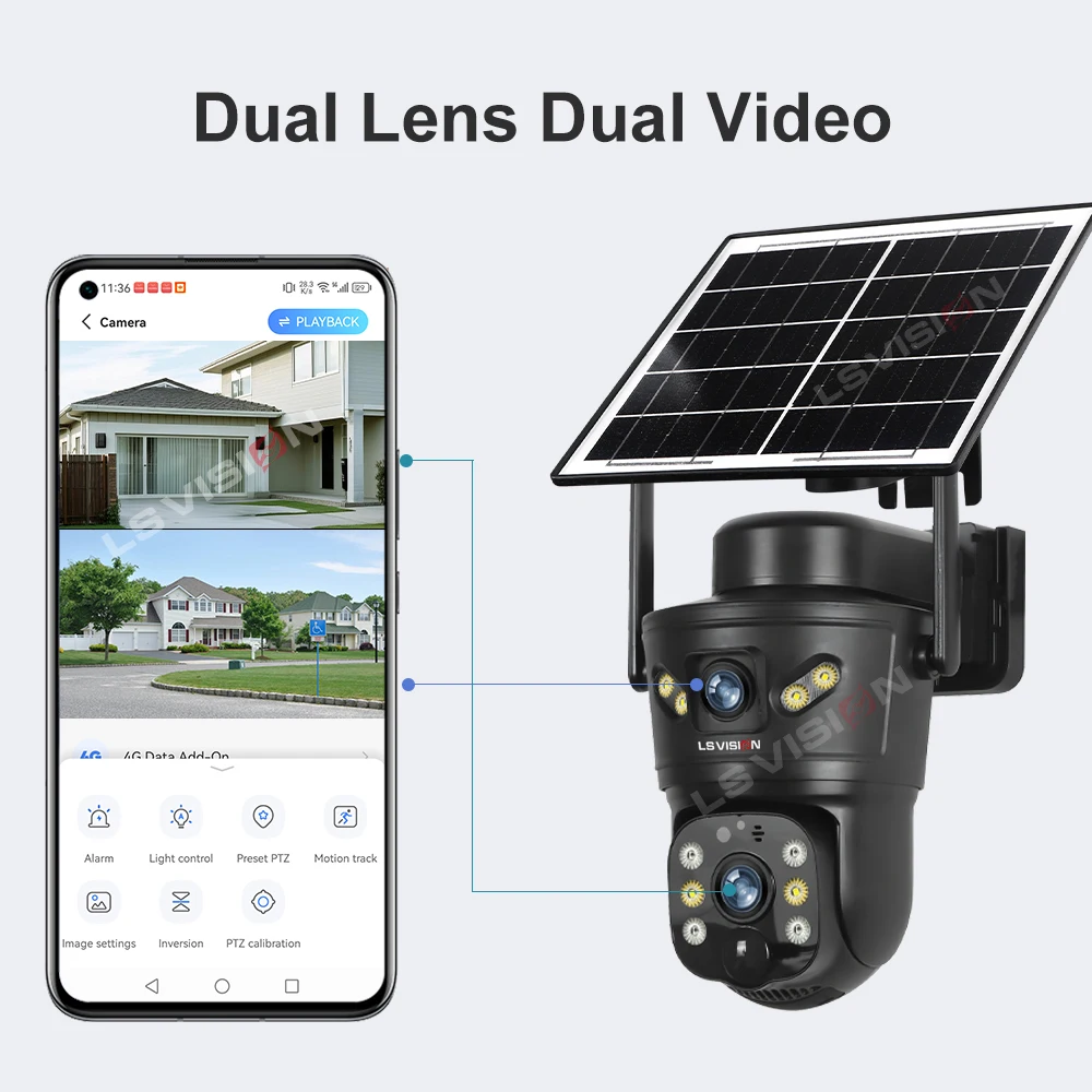 LS VISION 8MP 4G Solar Camera  - Home Security Wifi Camera ulasan dan harga