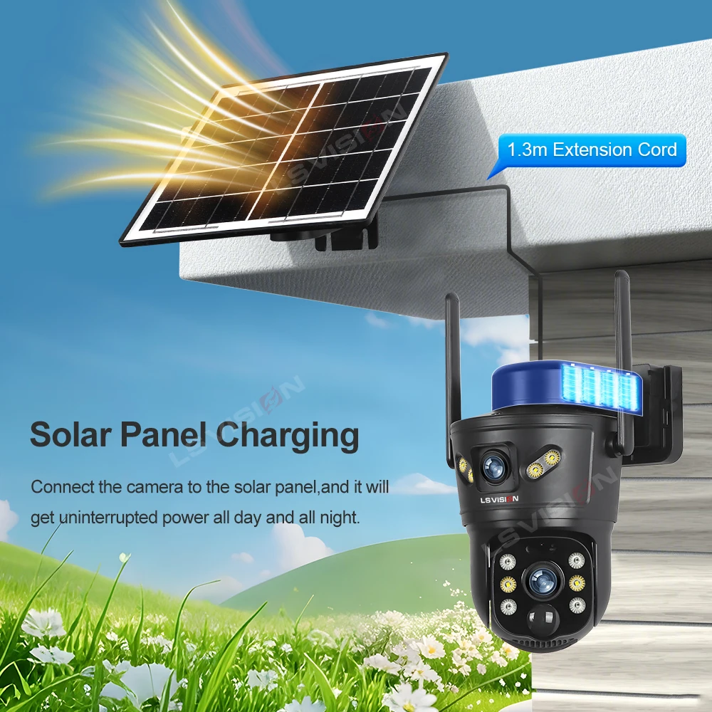LS VISION 8MP 4G Solar Camera  - Home Security Wifi Camera ulasan dan harga
