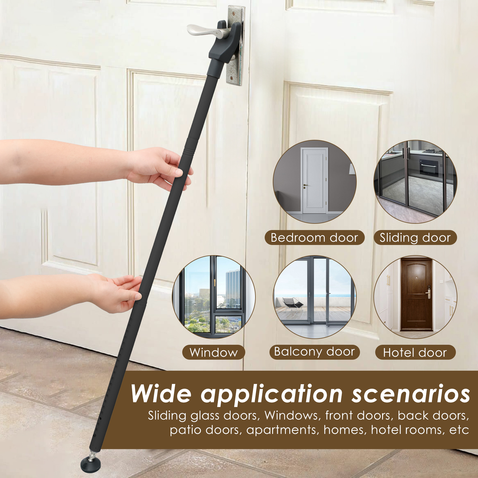 Door Security Bar 44-55 Inch A - Home Security Jammers ulasan dan harga