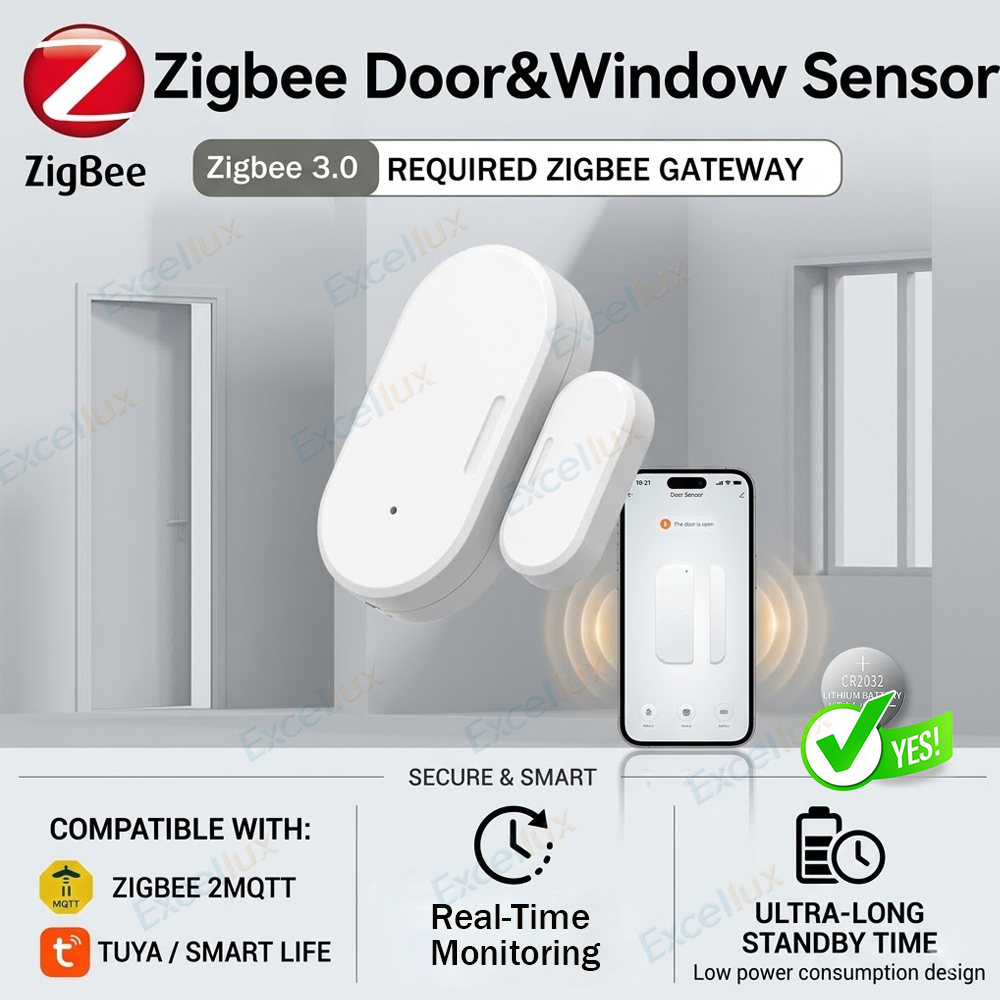 Tuya Zigbee Door Sensor Window - Window Alarm Sensor ulasan dan harga