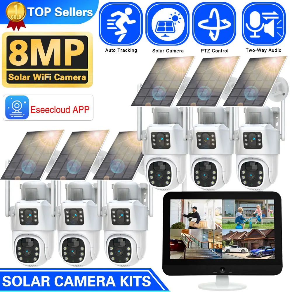 10CH Wireless NVR 4k 8mp Dual  - Home Security Wifi Camera ulasan dan harga