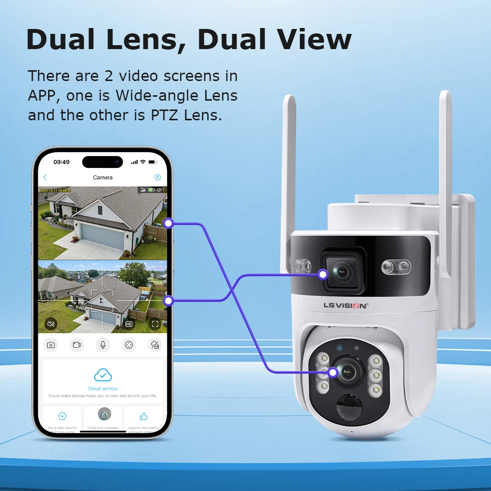 LS VISION Outdoor Surveillance - Home Security Wifi Camera ulasan dan harga