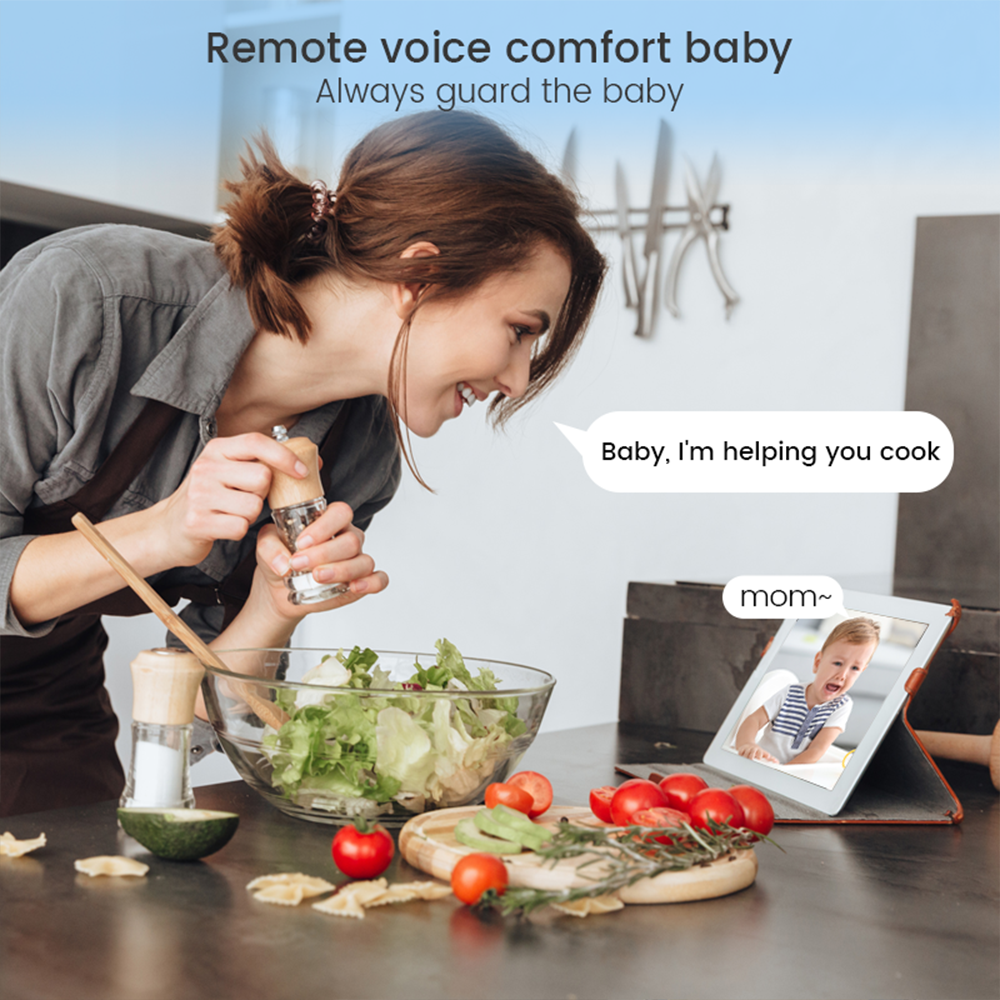 4MP WiFi xiaovv indoor Baby Mo - Home Security No Wifi Needed ulasan dan harga