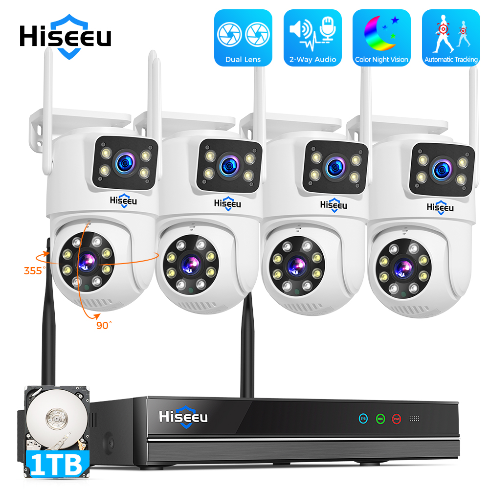 Hiseeu 6MP WiFi Dual Lens Came - Home Security Wifi Camera ulasan dan harga