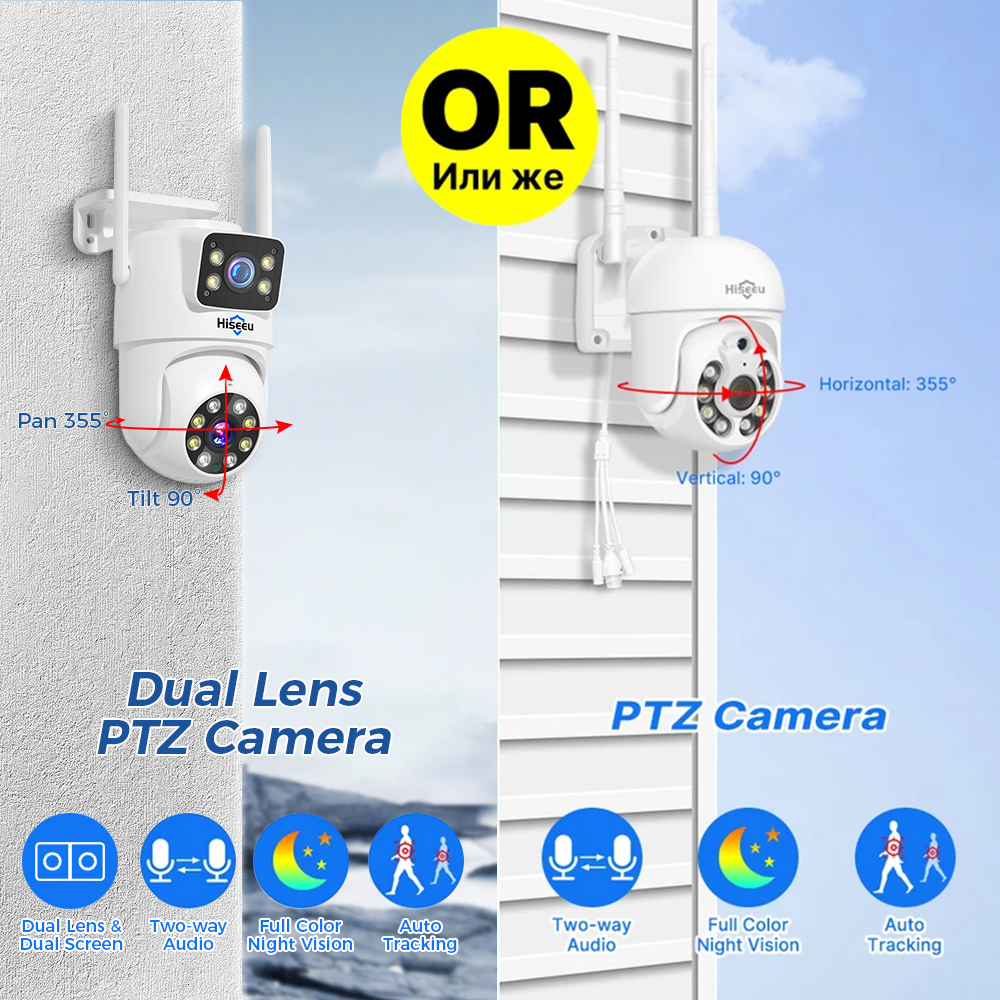 Hiseeu 6MP WiFi Dual Lens Came - Home Security Wifi Camera ulasan dan harga
