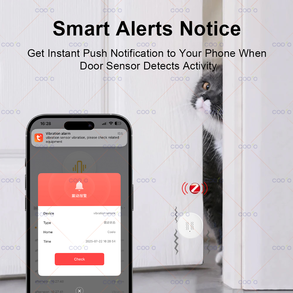ZigBee Tuya Smart Vibration Se - Window Alarm Sensor ulasan dan harga