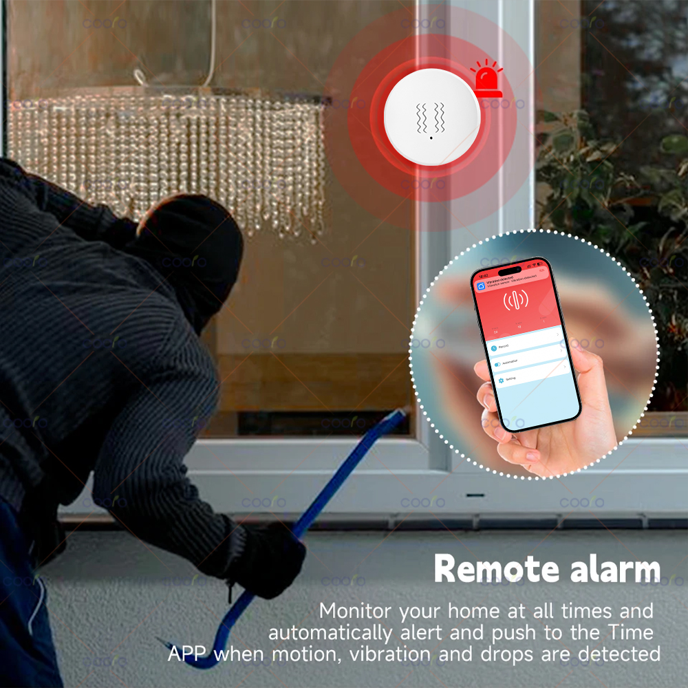 ZigBee Tuya Smart Vibration Se - Window Alarm Sensor ulasan dan harga