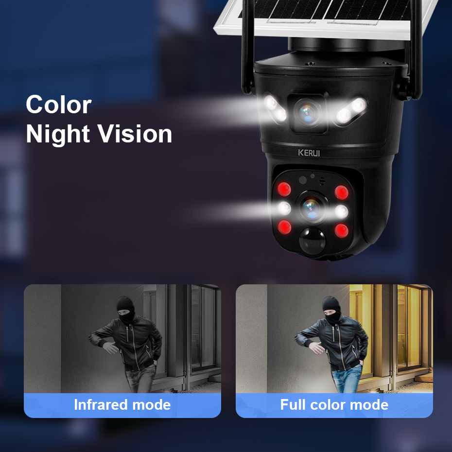 KERUI Outdoor 6MP Solar Camera - Home Security Wifi Camera ulasan dan harga
