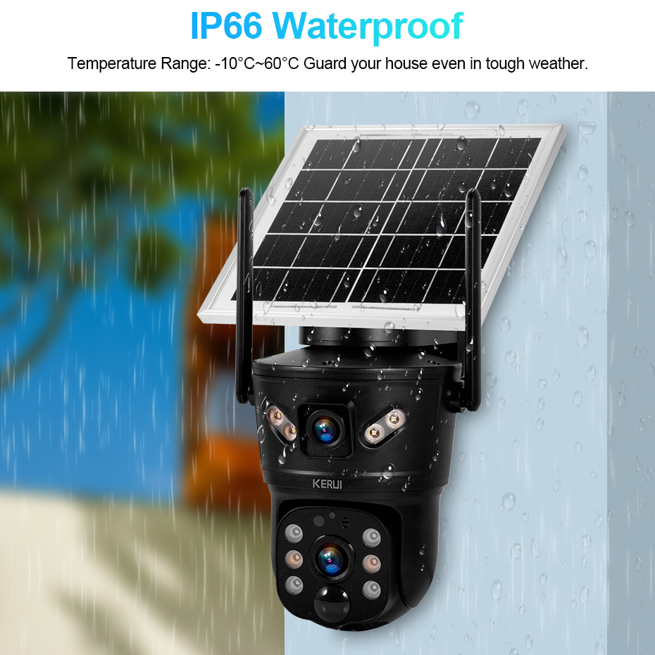 KERUI Outdoor 6MP Solar Camera - Home Security Wifi Camera ulasan dan harga
