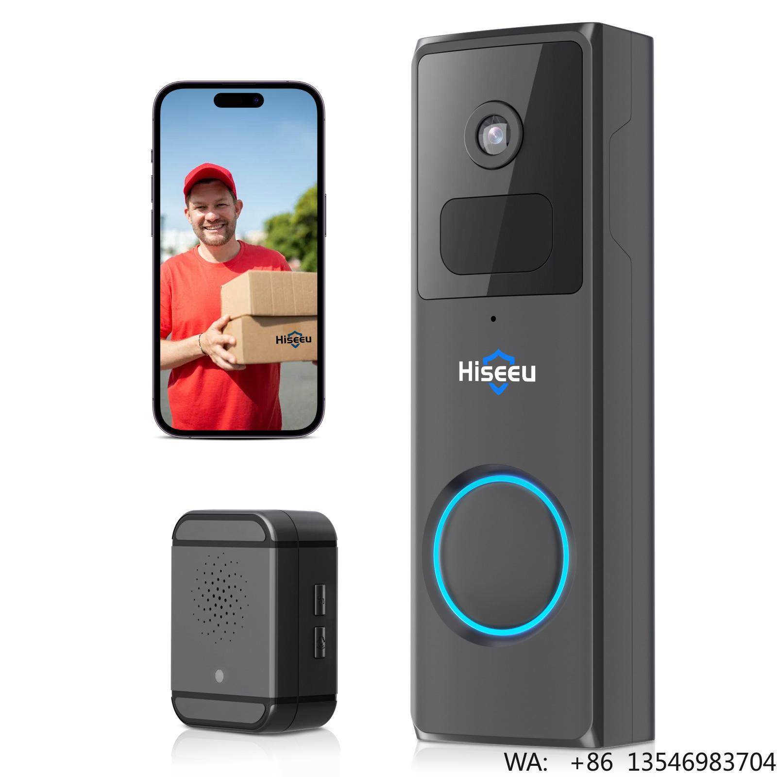 Hiseeu 1080P Home Ring Doorbel - Home Security Ring Camera ulasan dan harga