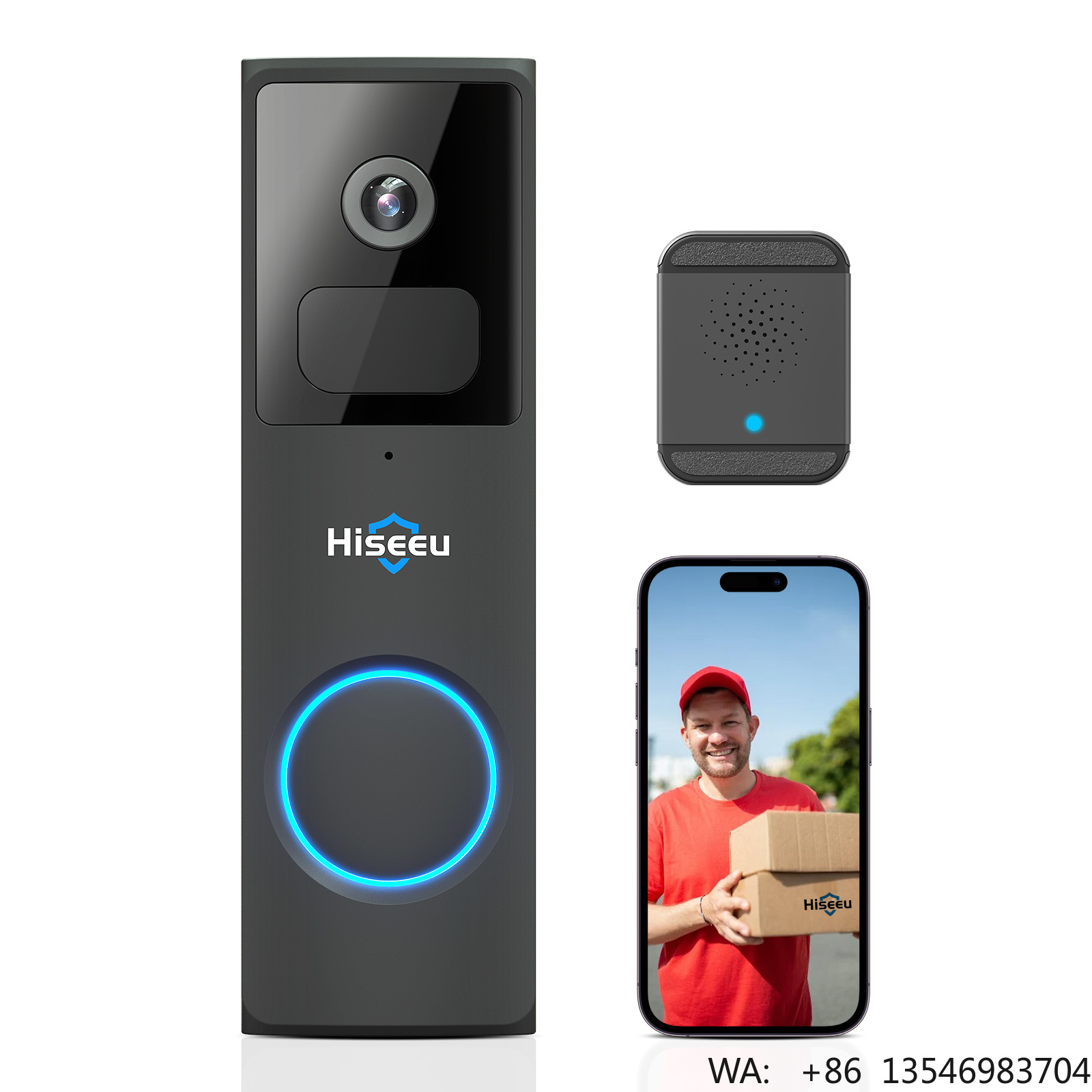 Hiseeu 1080P Home Ring Doorbel - Home Security Ring Camera ulasan dan harga