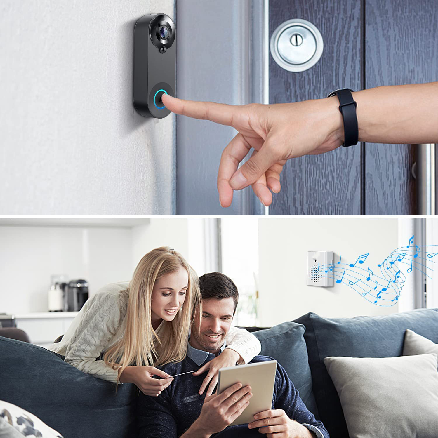 5G 2.4G WiFi Video Doorbell 10 - Home Security No Wifi Needed ulasan dan harga