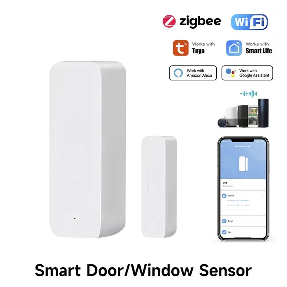 Tuya Zigbee/WiFi Magnetic Door - Window Alarm Sensor ulasan dan harga