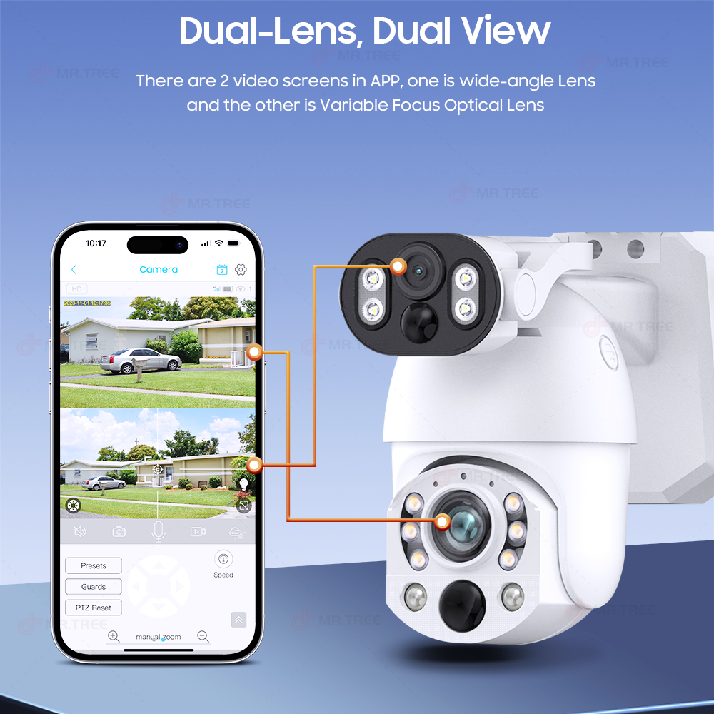 4K 50X Optical Zoom Dual Lens  - Home Security Wifi Camera ulasan dan harga