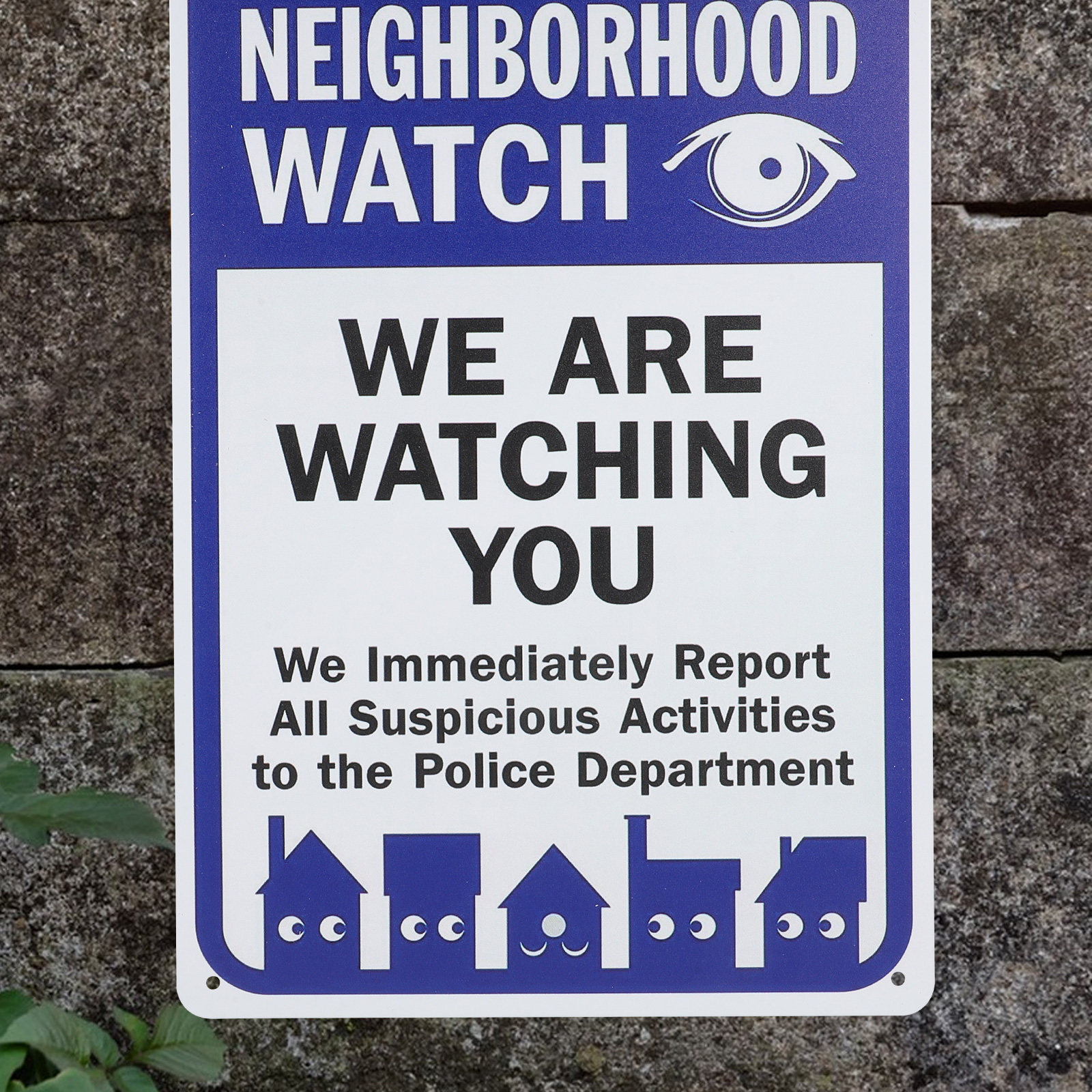 We Are Watching You Sign Weath - Home Security Fence ulasan dan harga