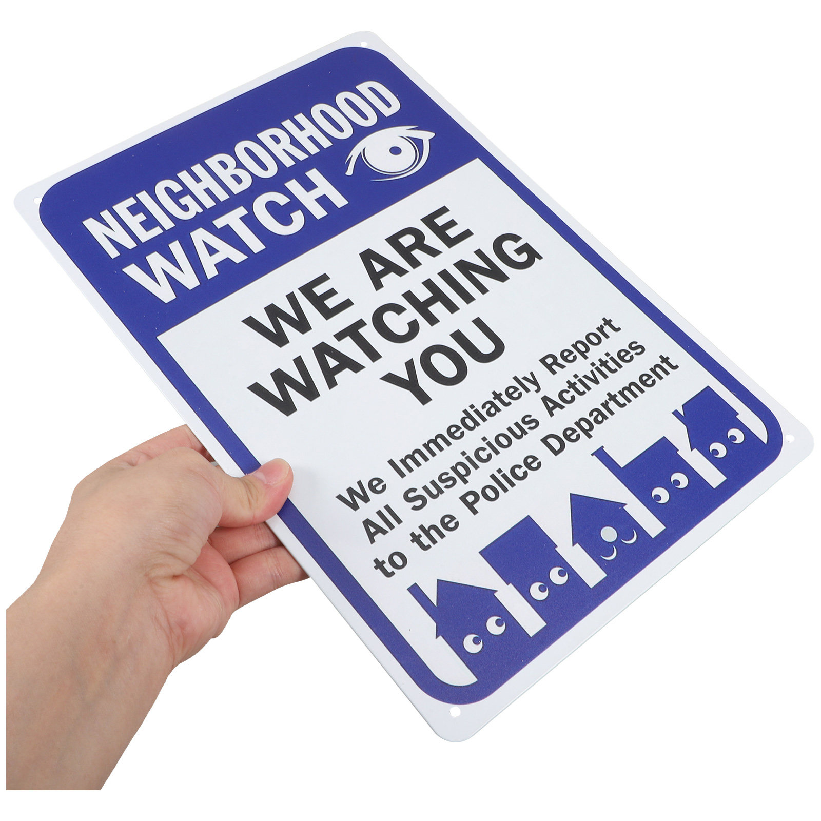 We Are Watching You Sign Weath - Home Security Fence ulasan dan harga