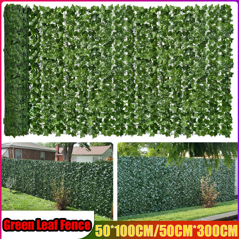 1M/3M Artificial Green Leaf Fe - Home Security Fence ulasan dan harga