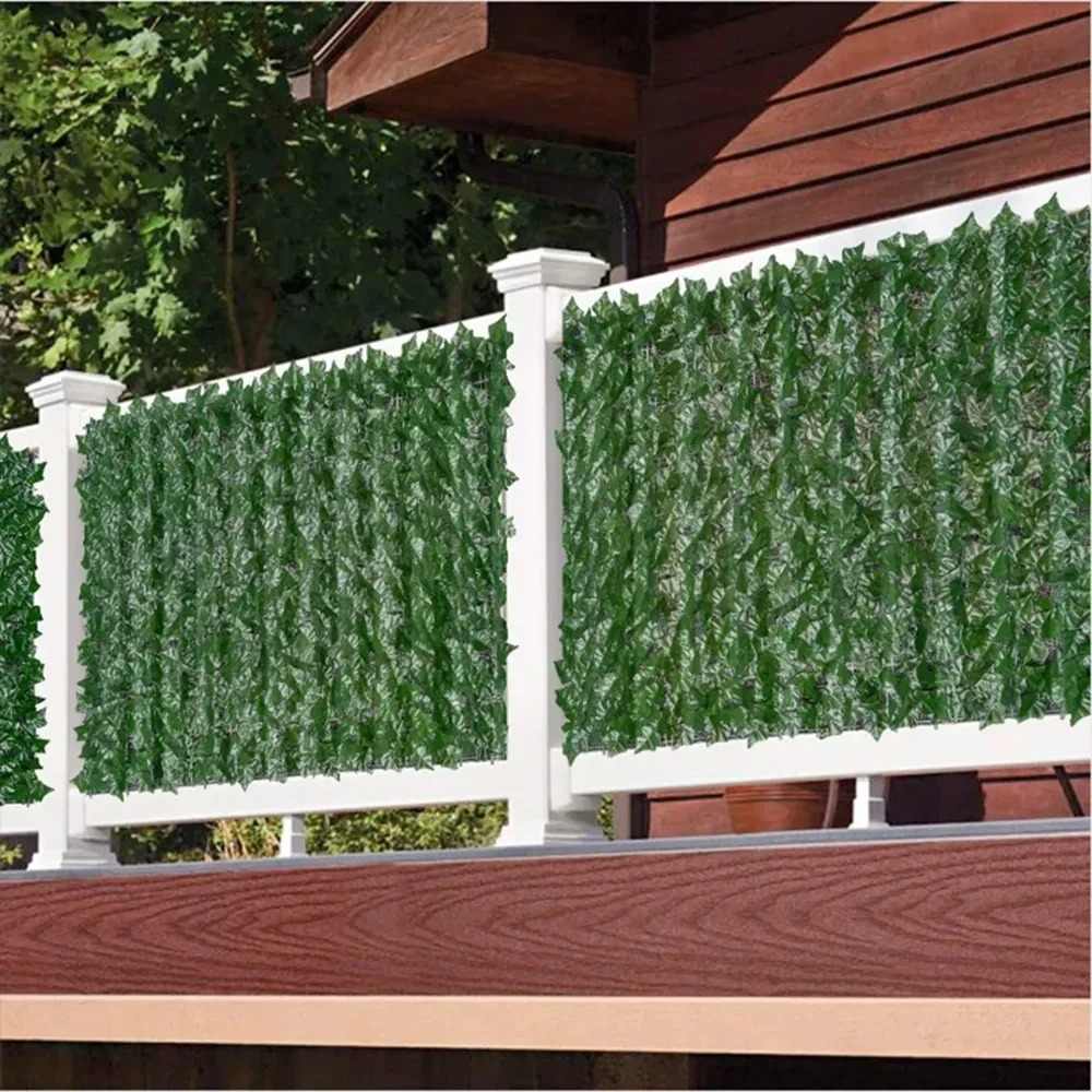 1M/3M Artificial Green Leaf Fe - Home Security Fence ulasan dan harga